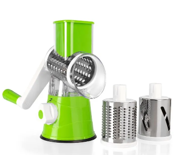 Rallador, Cortador y Rebanador de Verduras Multifuncional 3 en 1, Mayor rapidez de cocción 