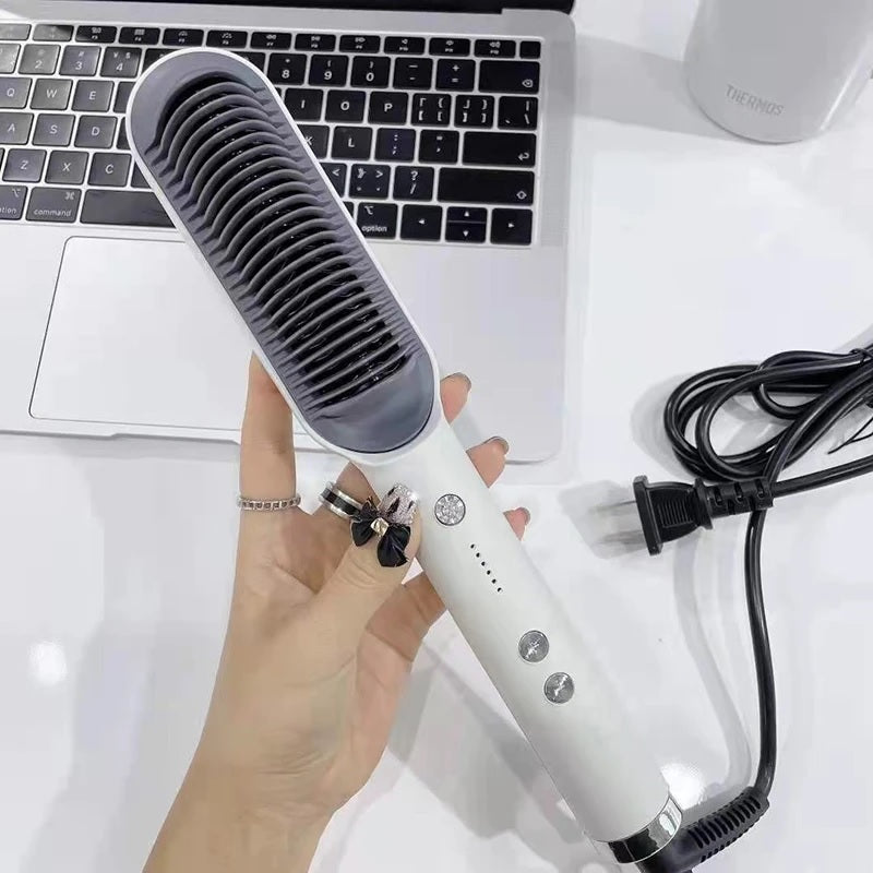 Peine Plancha Ceramic Alaciador de Cabello, Cepillo Portátil