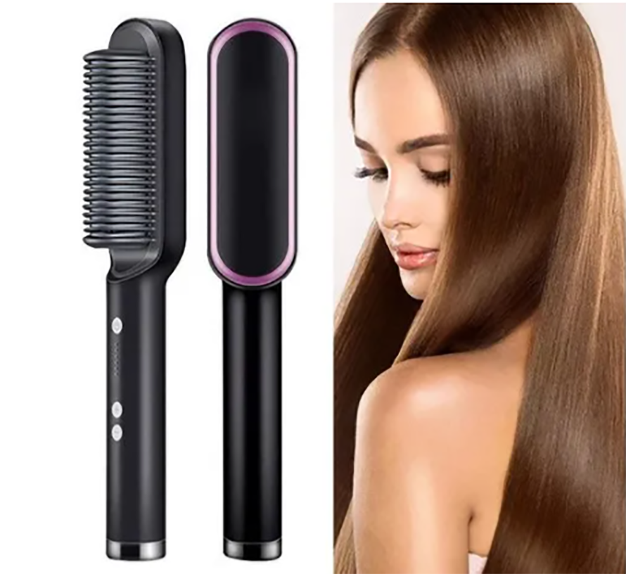 Peine Plancha Ceramic Alaciador de Cabello, Cepillo Portátil